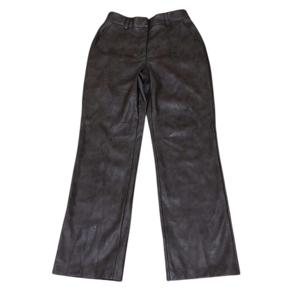 Brochu Walker Namari Faux Leather Pants Size Small Dark Gray